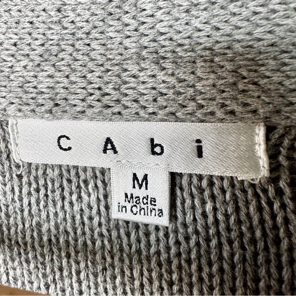 Cabi Prairie Wrap Open Front Waterfall Long Cardigan M Gray Fringe Western Drape - Picture 4 of 14